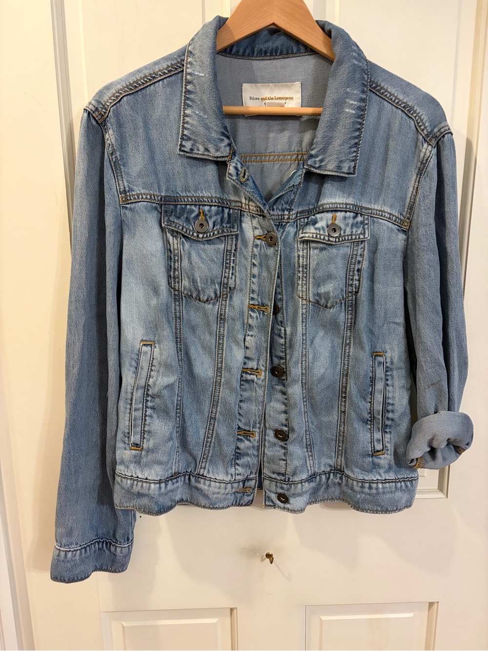 Pilcro and the Letterpress Light Blue Denim Jacket